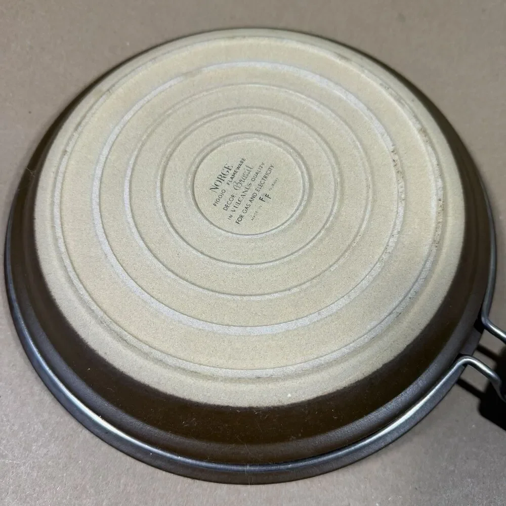 Vintage FIGGJO Flint BRAZIL Design Frying Pan in Valcanus by Norway 8 1/4